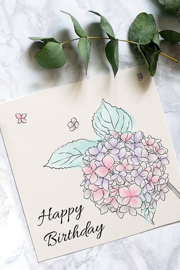 Birthday card | Hydrangea (1796279)