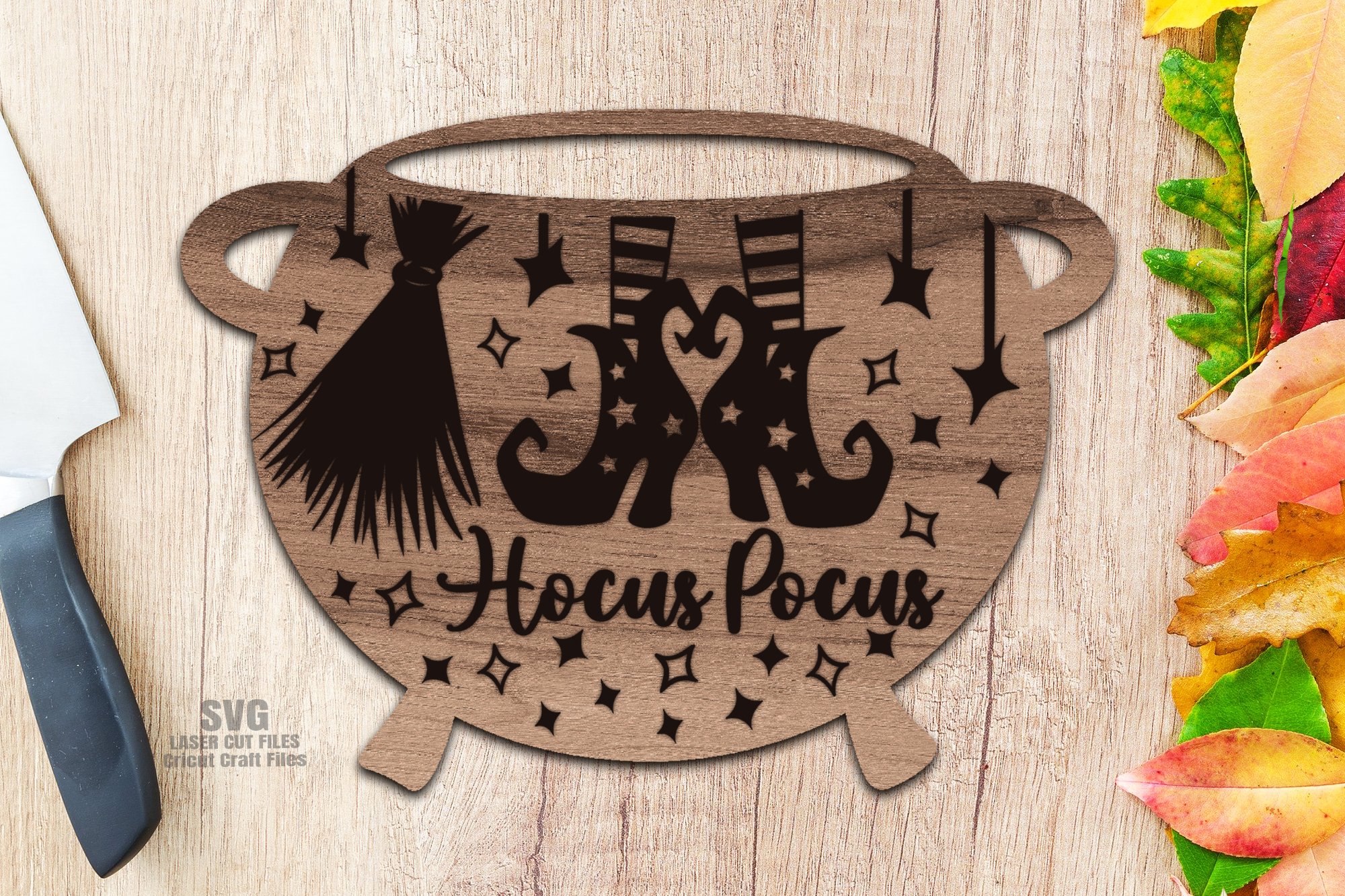 Hocus Pocus SVG | Halloween SVG Cutting Board Laser Cut File