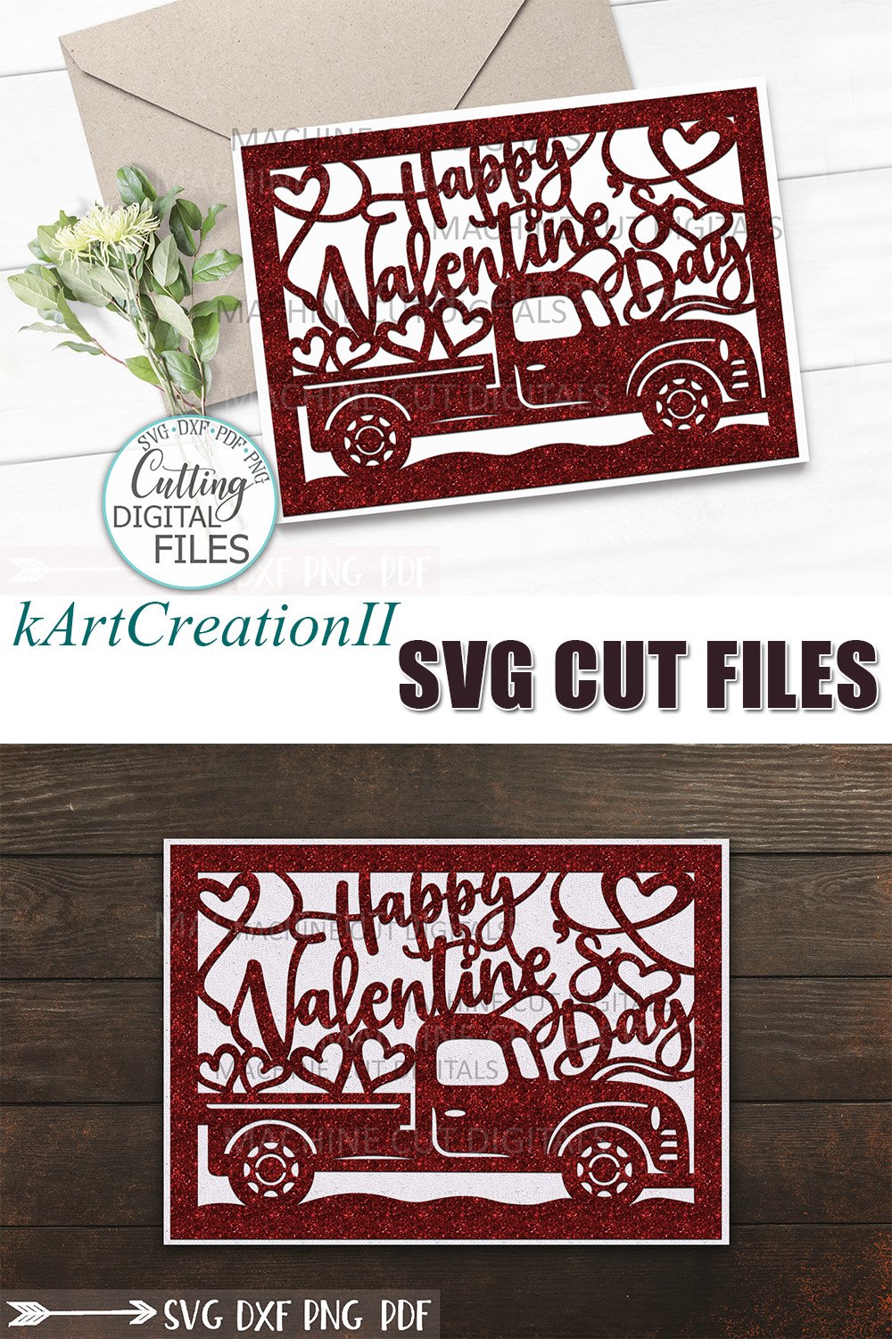 Happy Valentines day card svg dxf cut out template laser cut