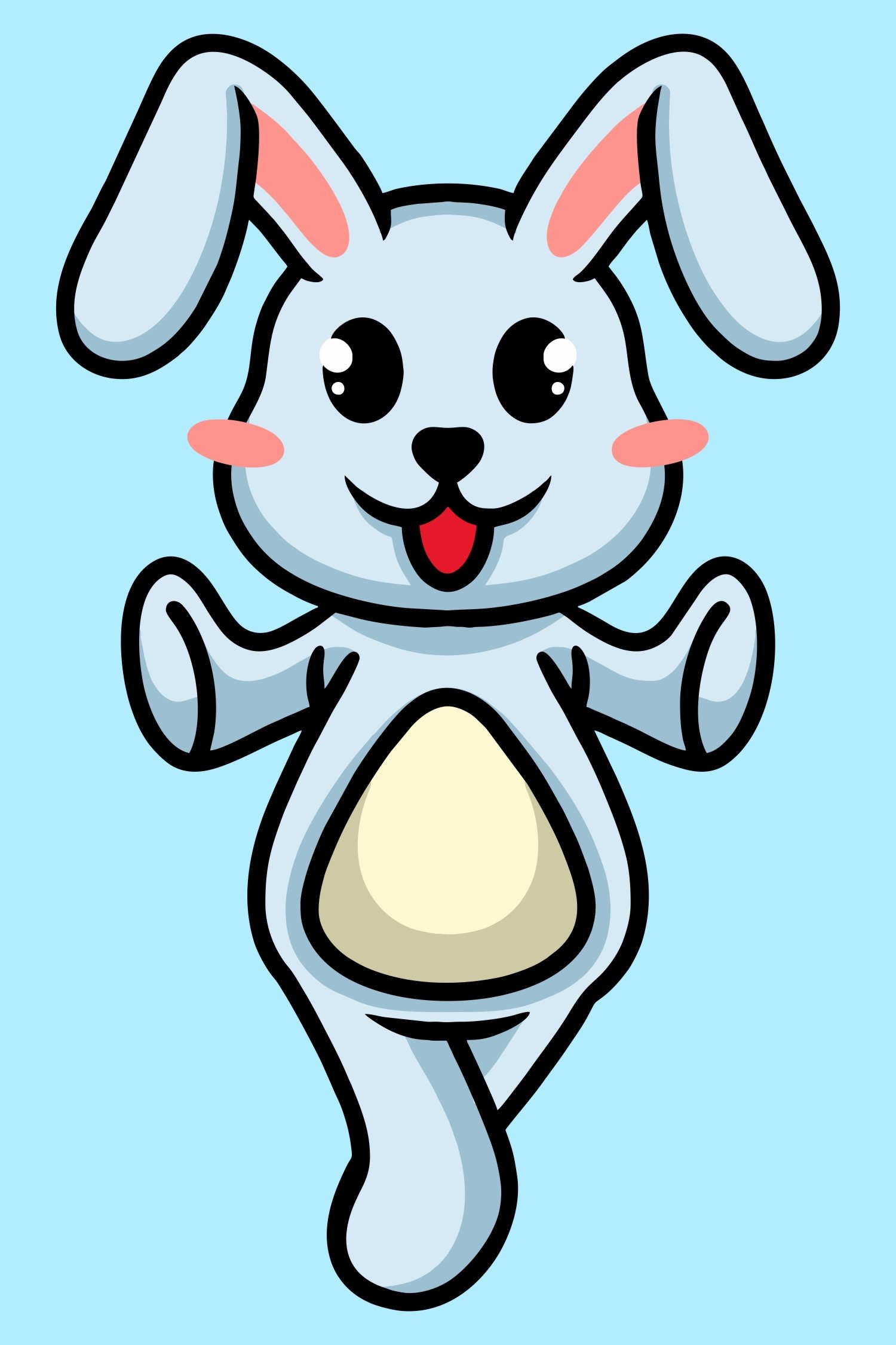 Dancing Rabbit Vector Illustrations - for T-Shirt Desigs