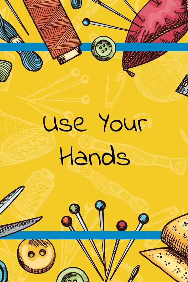Vector frame with hand drawn sewing elements (847567)