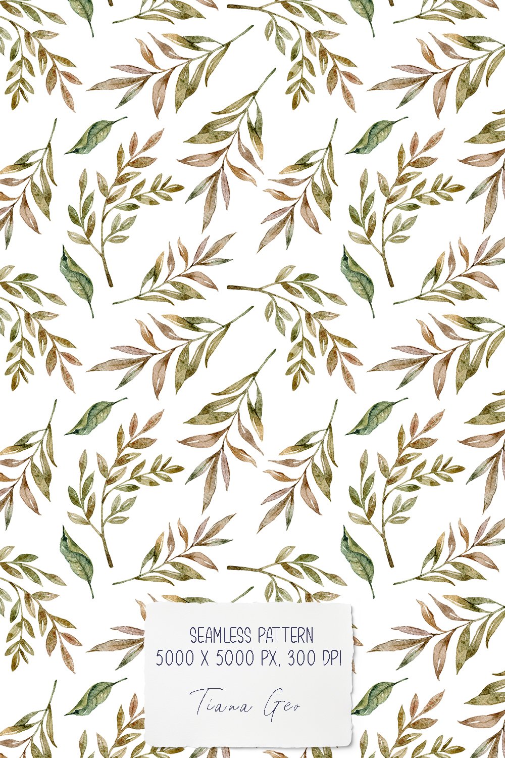 Watercolor boho floral seamless patterns / digital paper