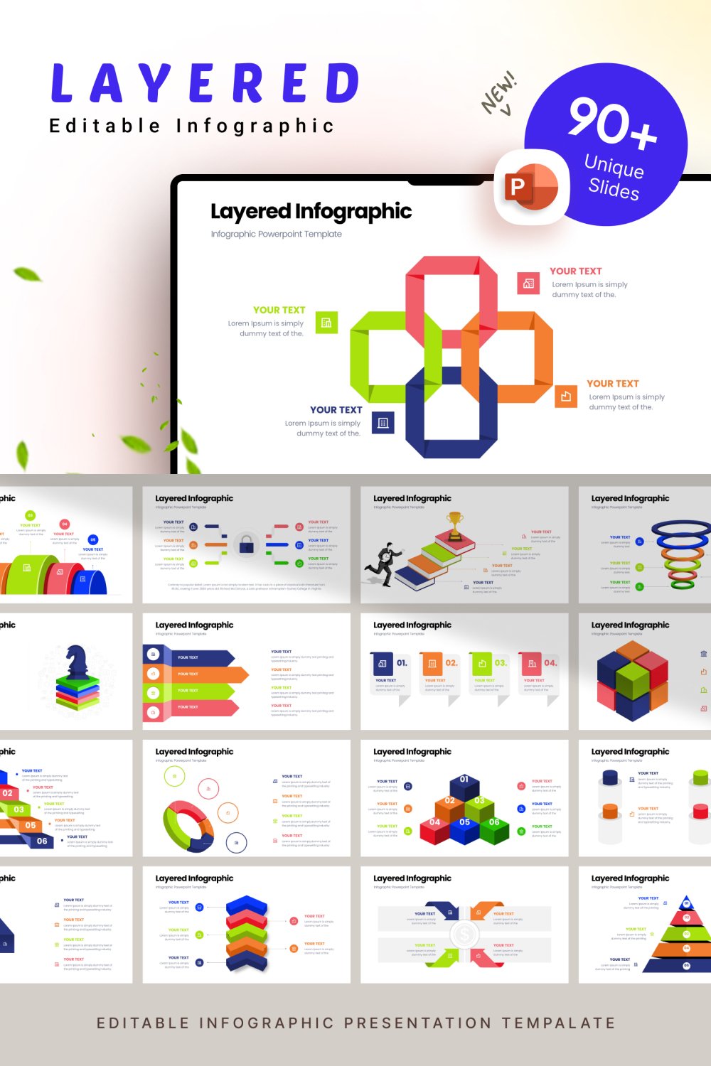 Layered Business Infographic Presentation Template