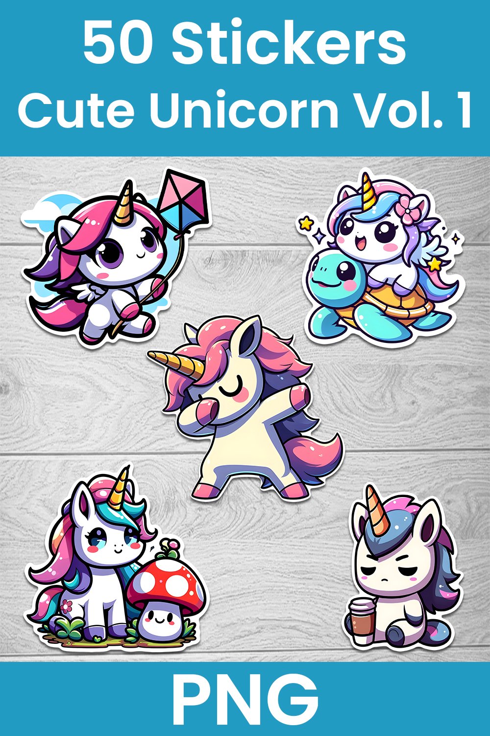 Unicorn Printable Sticker Bundle | Print And Cut Stickers