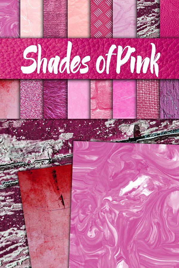 Shades of Pink Digital Paper Textures