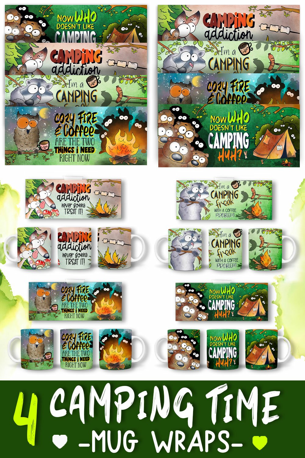 Camping Mug Wraps