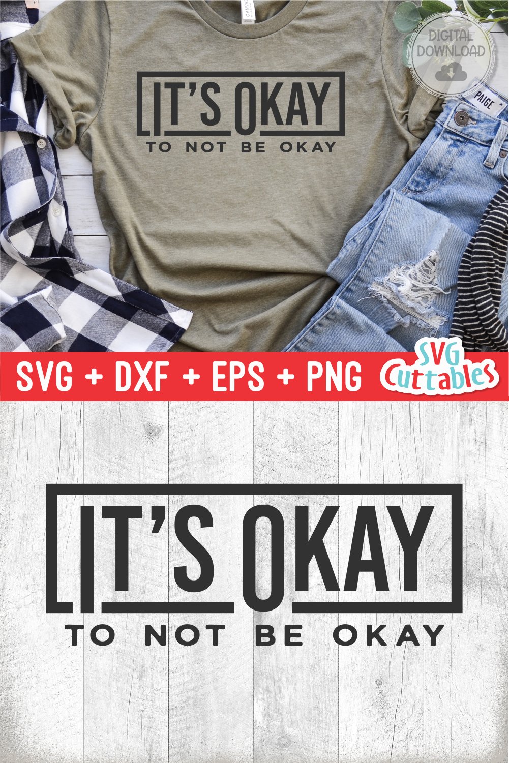 Mental Health SVG | It's Okay To Not Be Okay