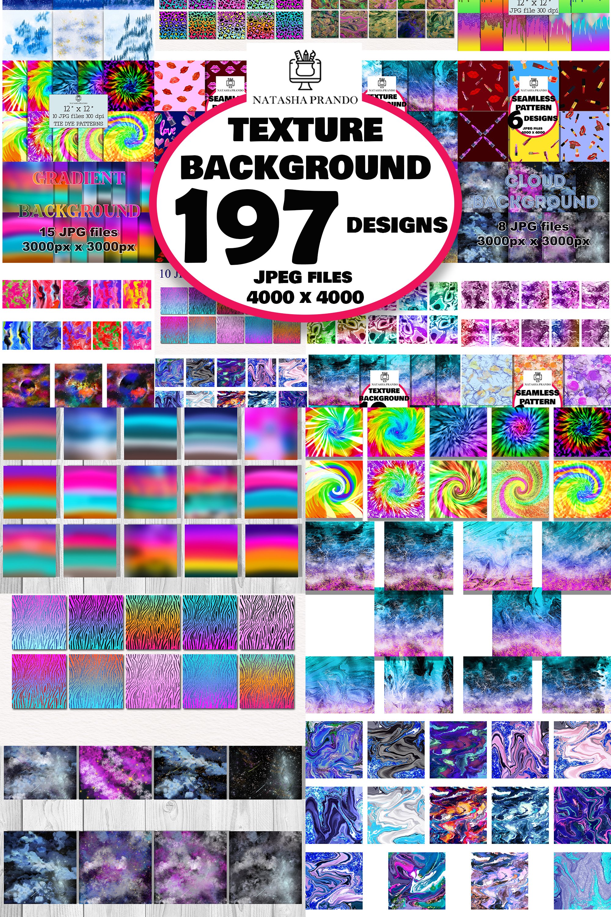 Mega Bundle Digital Paper, Texture Backgrounds Bundle