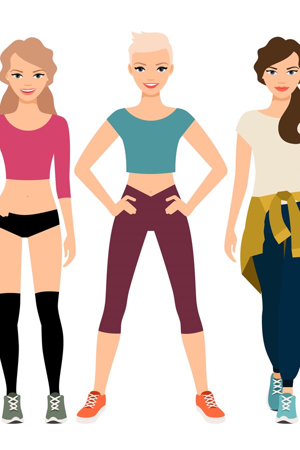 Women in sporty outfits