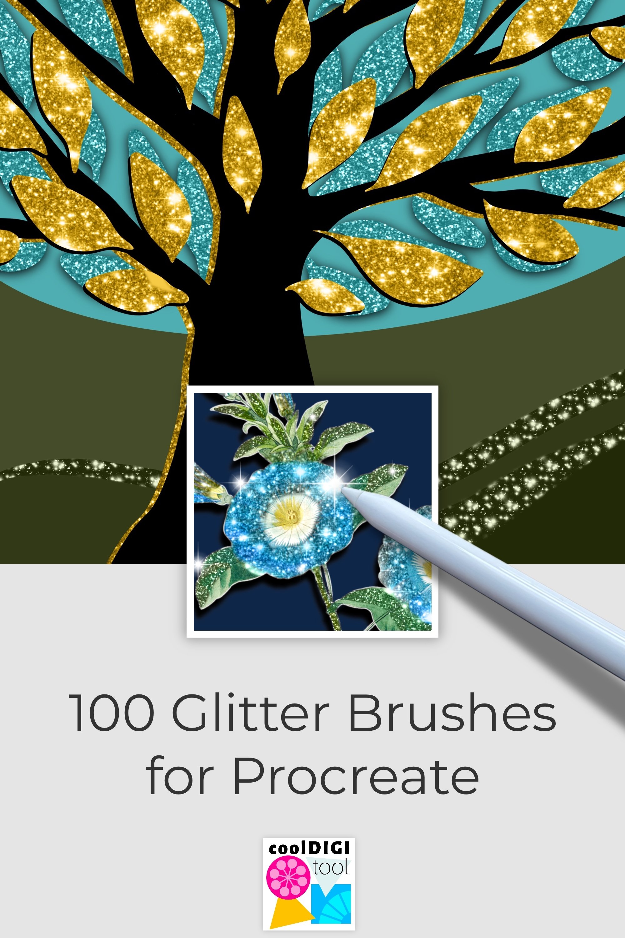100 Procreate Glitter Brushes for Digital Art CoolDigiTool