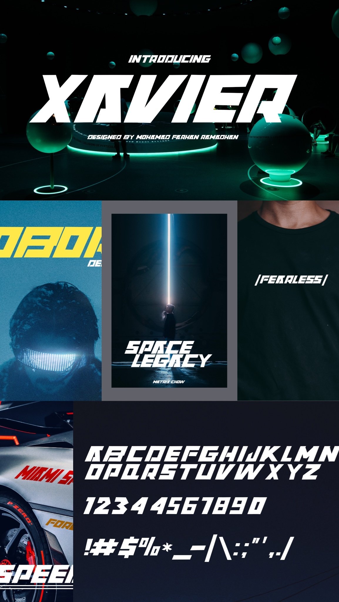Xavier - Cyberpunk, Tech, Futuristic Font