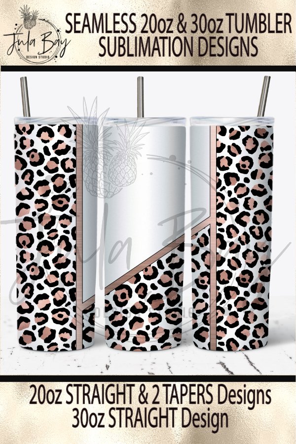 Gold Dripping Leopard Blush Agate With Baby Elephant 20oz Skinny Tumbler Design Sublimation PNG Digital Download Template