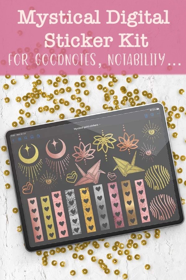Mystical Digital Sticker Kit For GoodNotes Planner