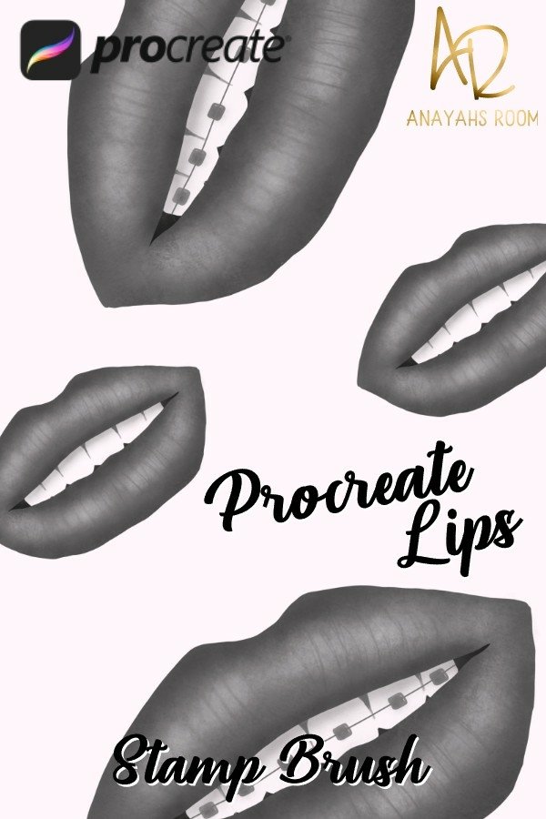 Procreate Lips Brush Stamp Braces Mouth Teeth
