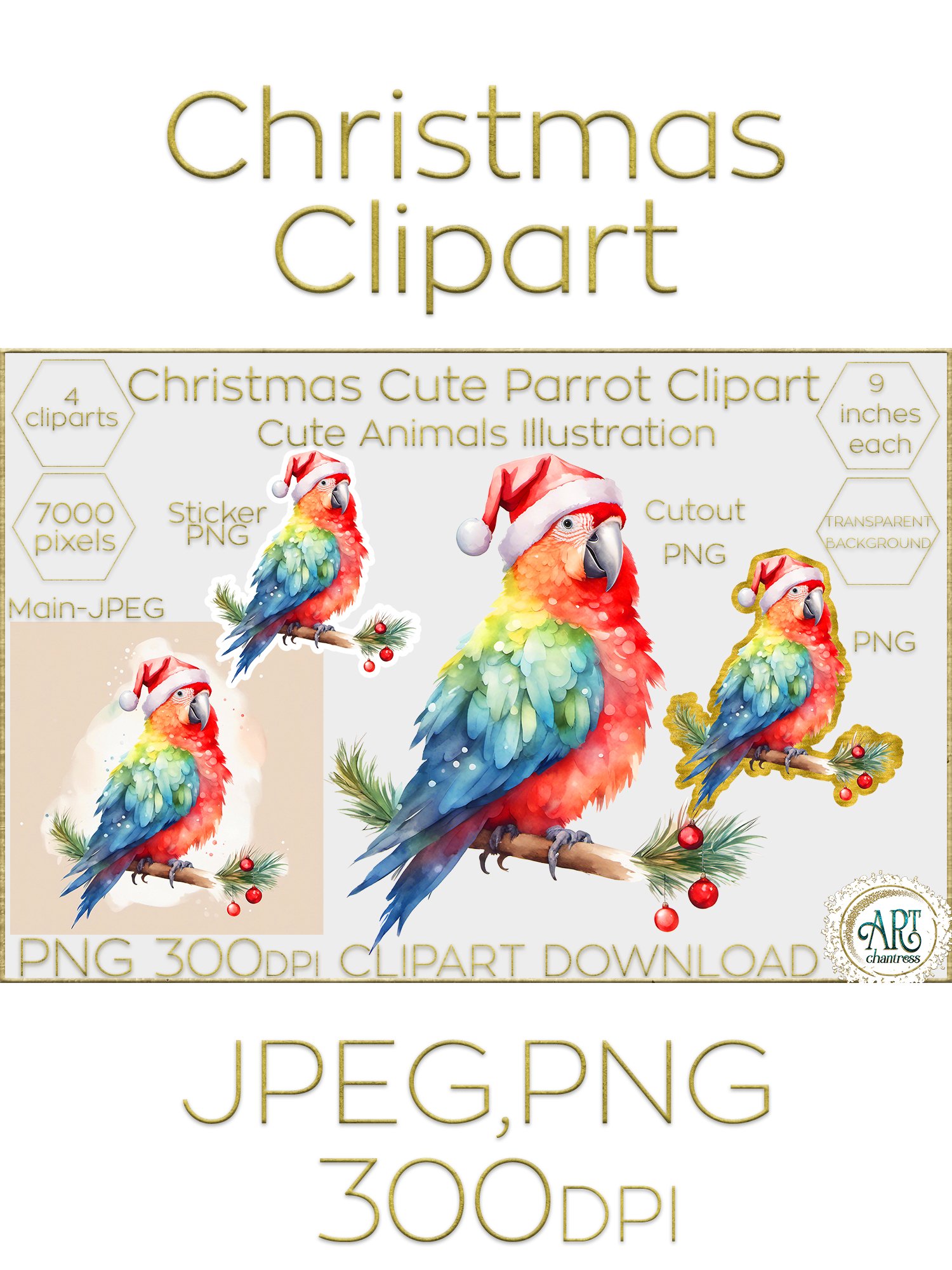 Electronic christmas parrot