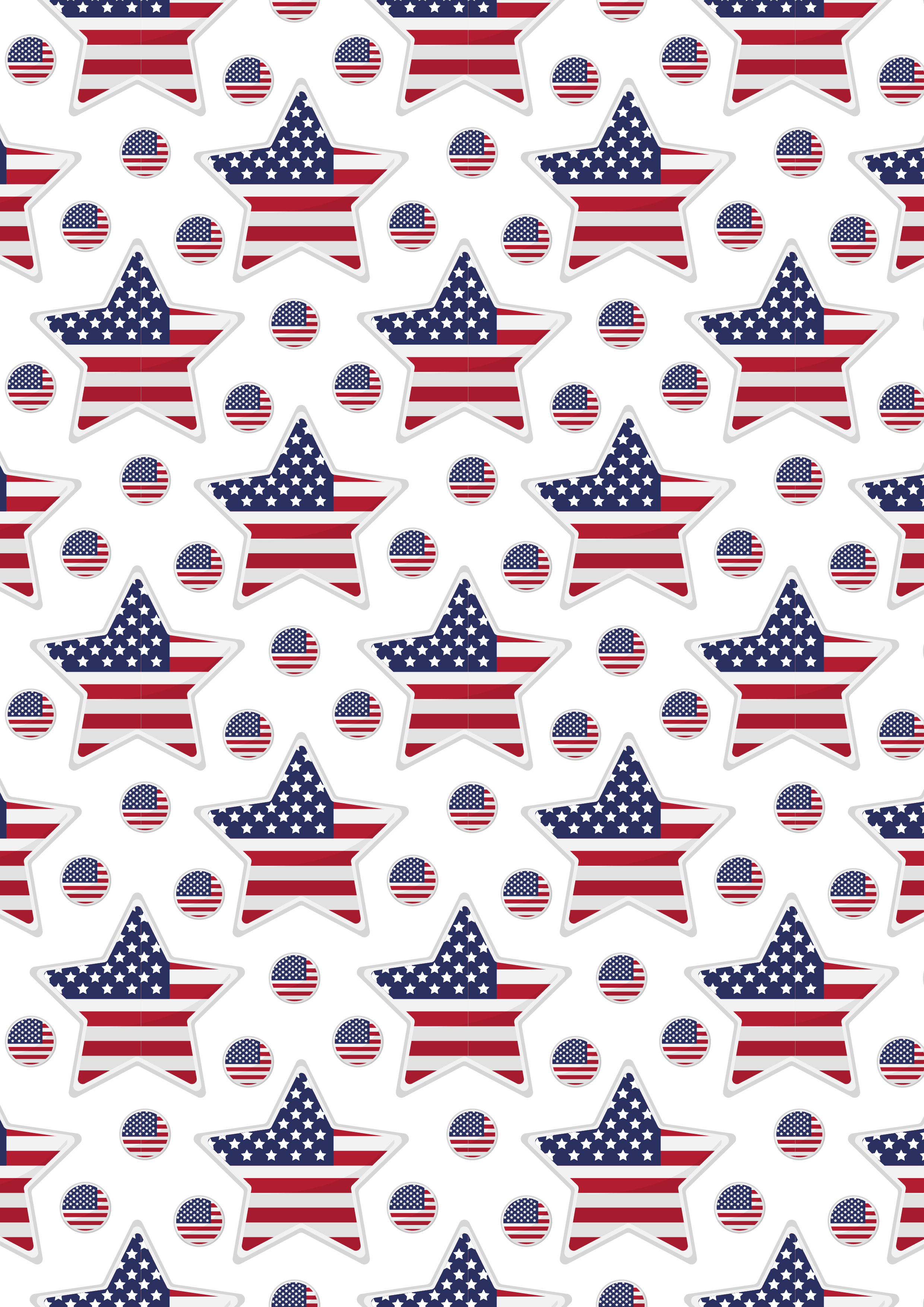 USA Flag Patriotic Star Seamless Pattern