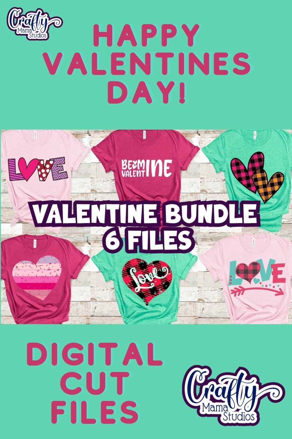 Valentine's Day Svg Bundle | 6 Love Cut File Designs