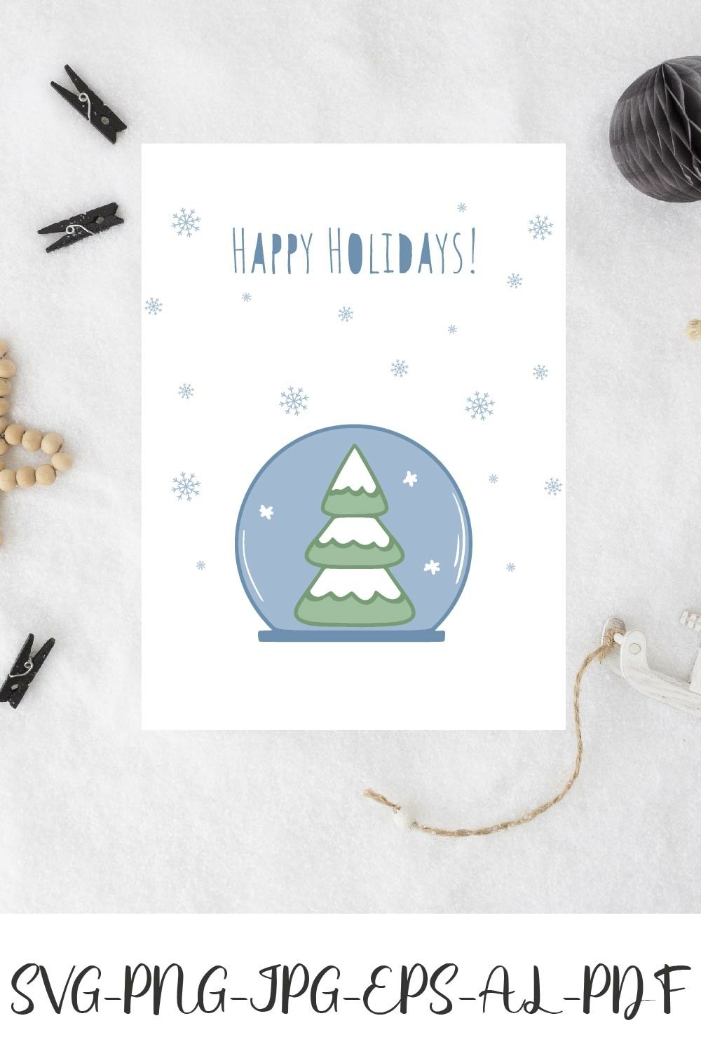 Festive card Happy Holiday Template PNG Design