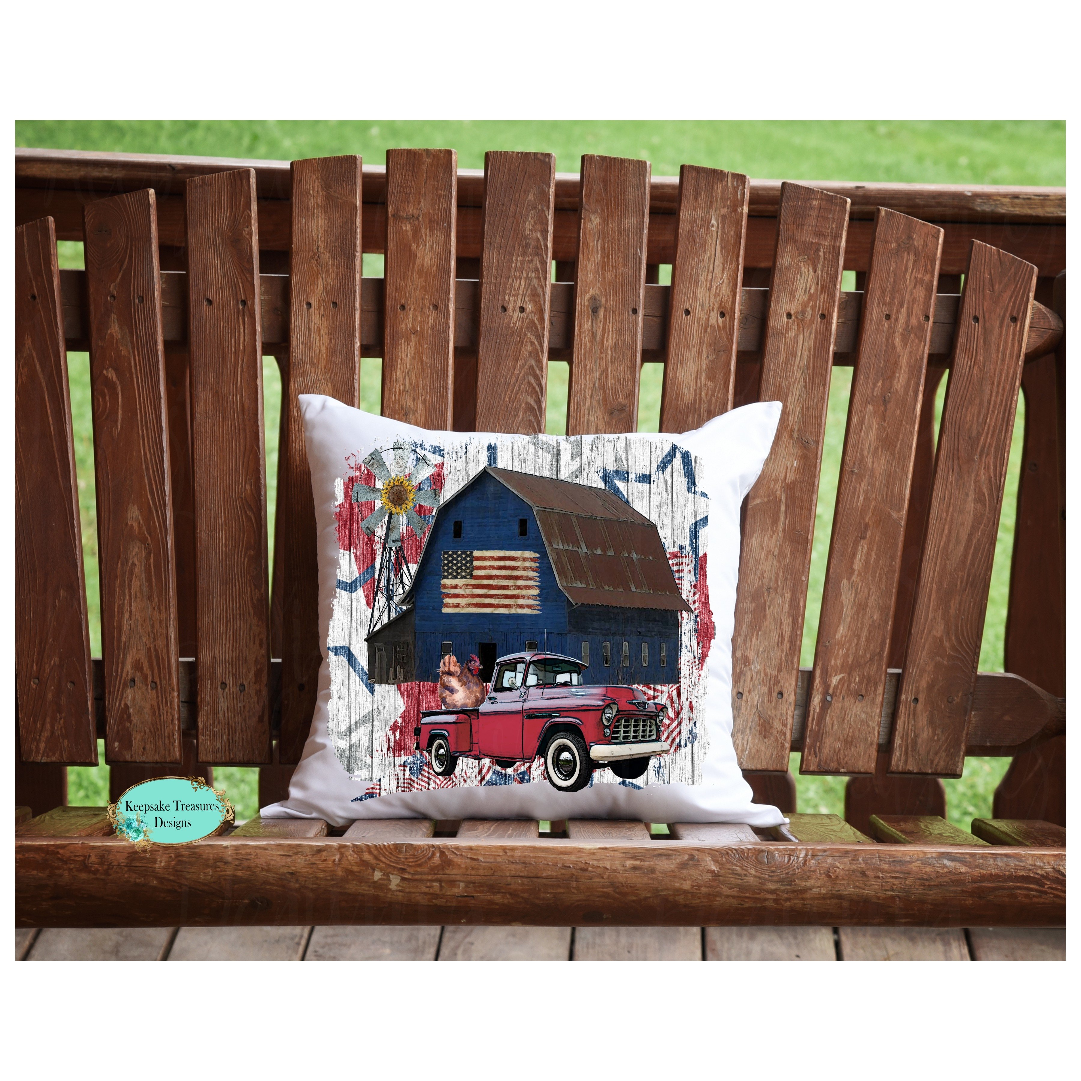Land of The Free, Country Barn, Sublimation Design