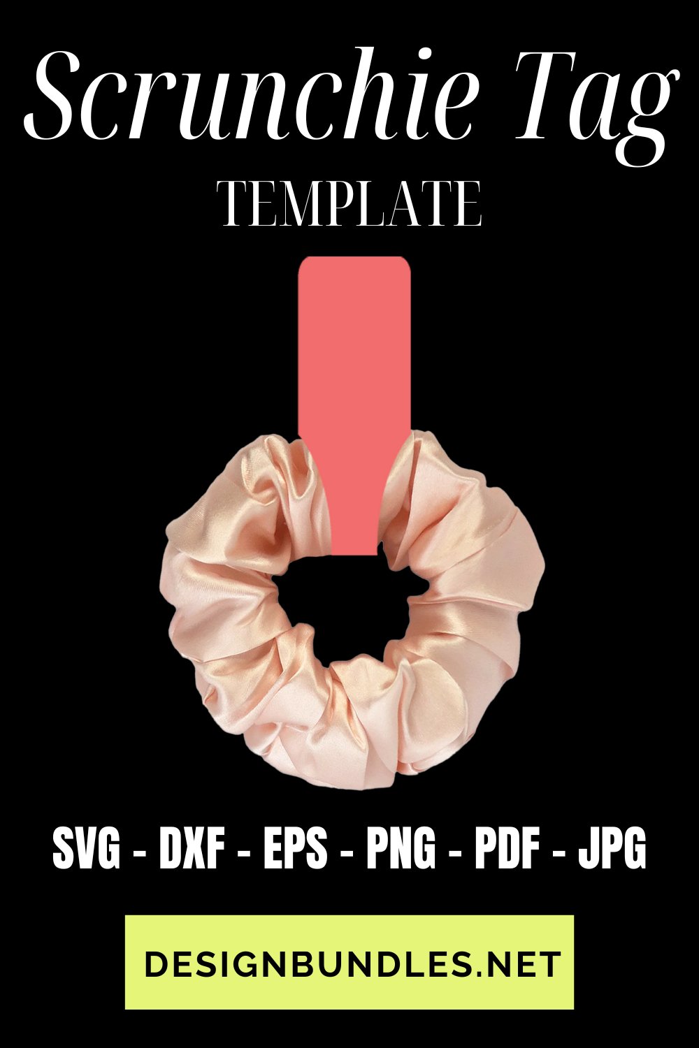 Scrunchie Tag Template SVG, Scrunchie Holder (2730856)