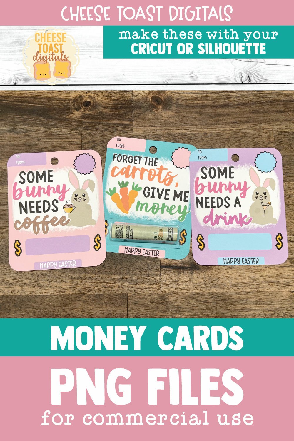Funny Easter Money Card PNG | Printable Money Holder Designs