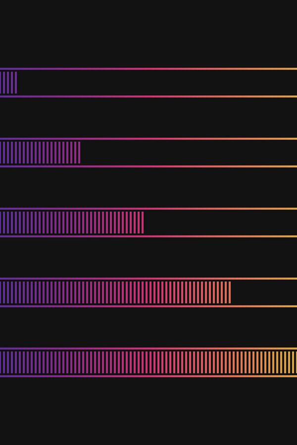 Loading progress bar vector isolated on black background
