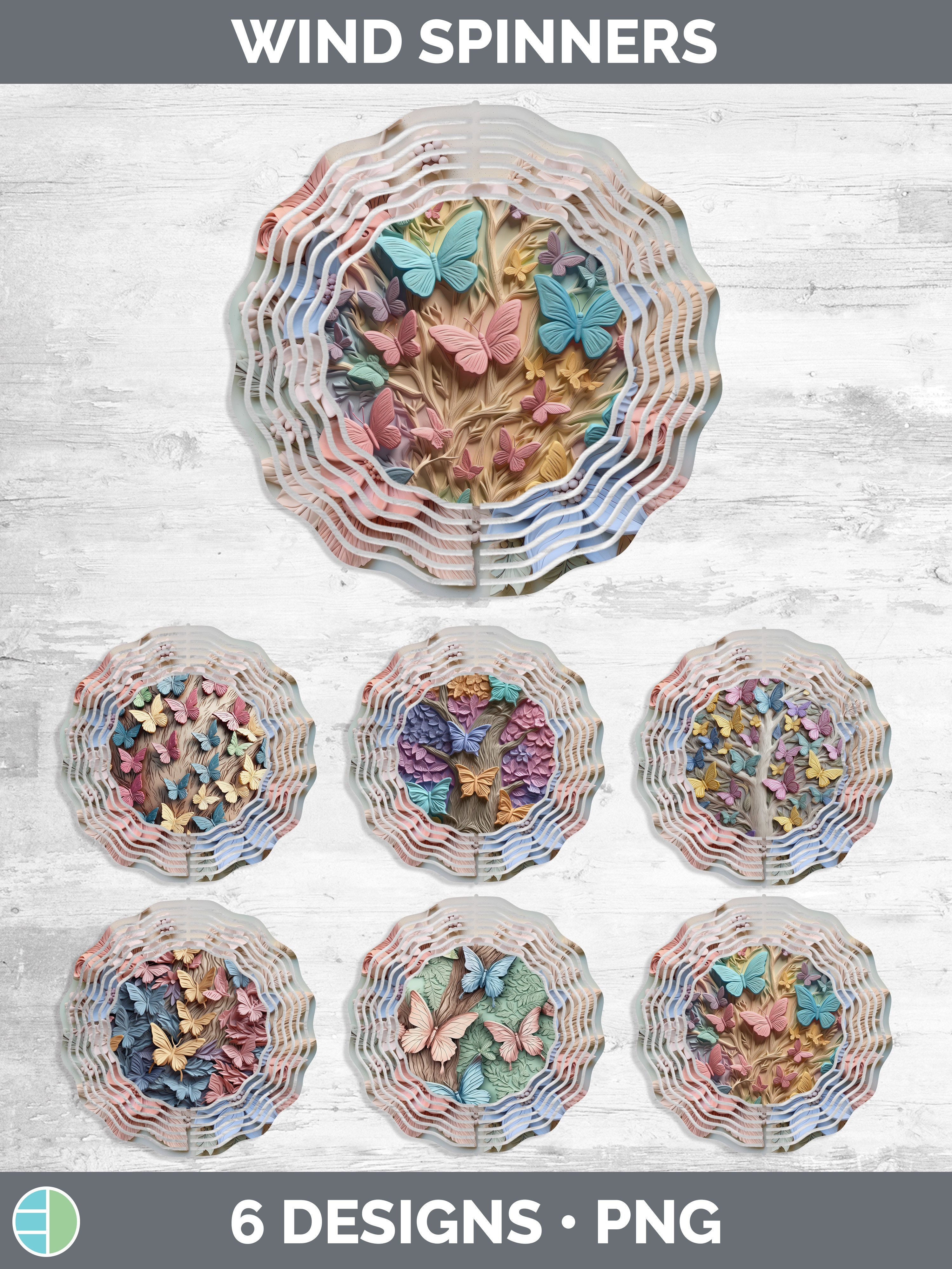 Butterfly Wind Sim 3D Butterflies Wind Spinner | Sublimation Spinner Designs Bu