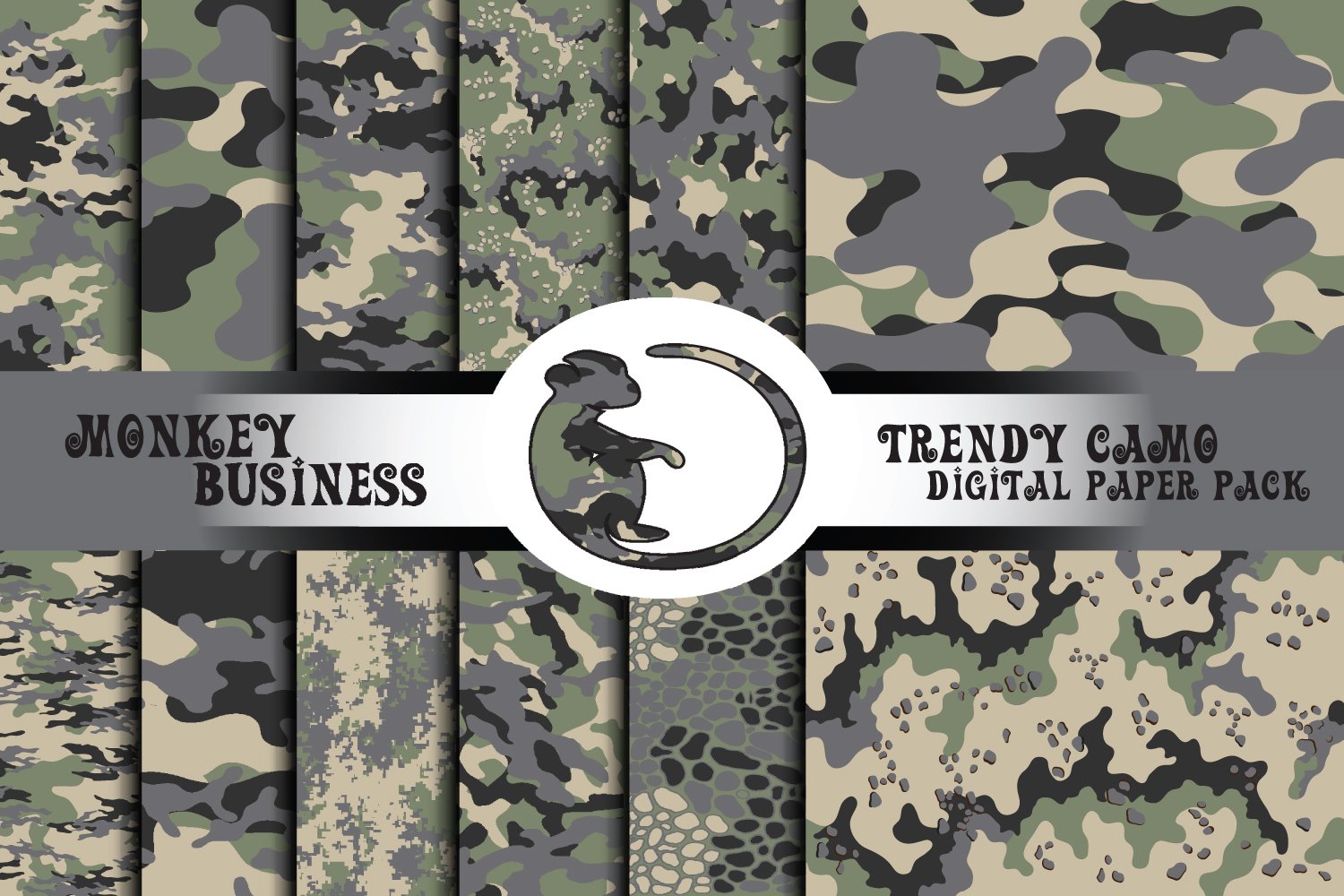 camo patterns digital paper pack instant download jpg files