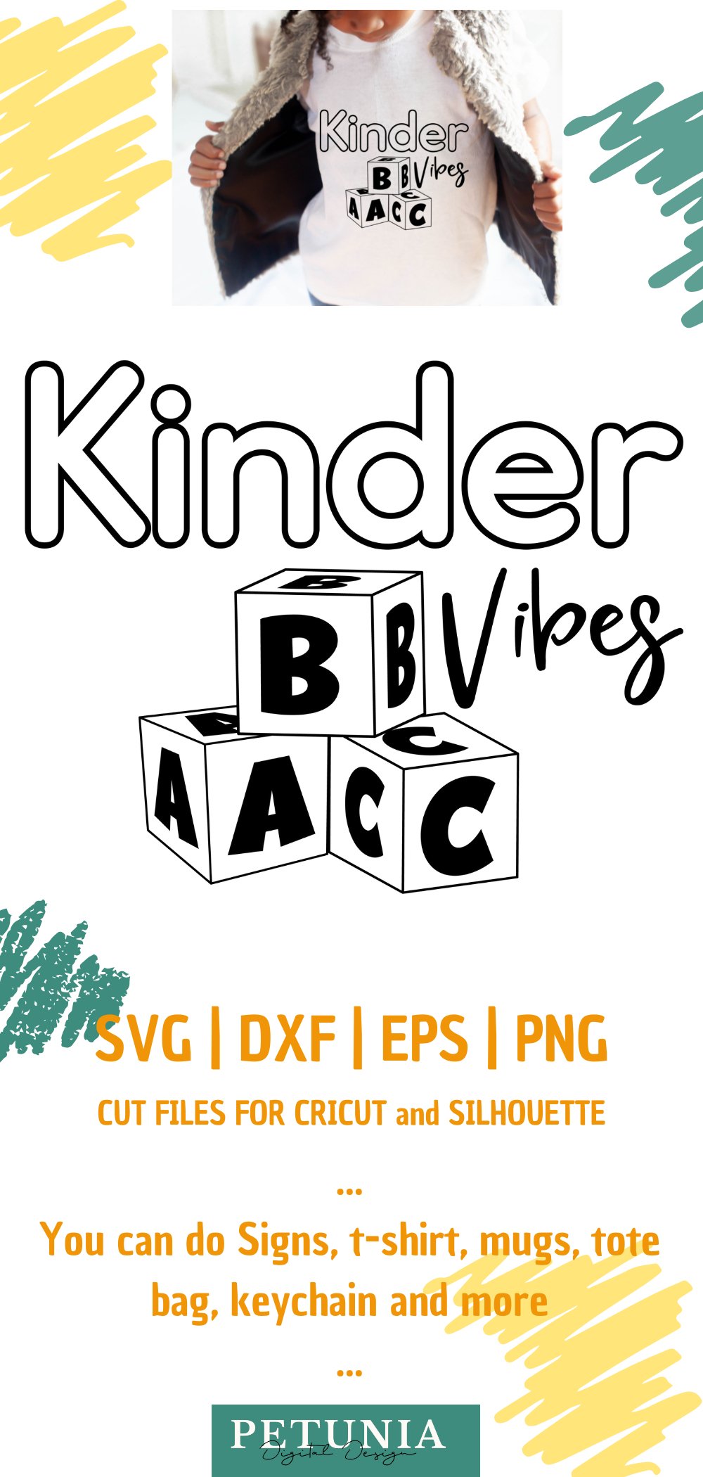Kindergarten Vibes Back To School SVG cut file