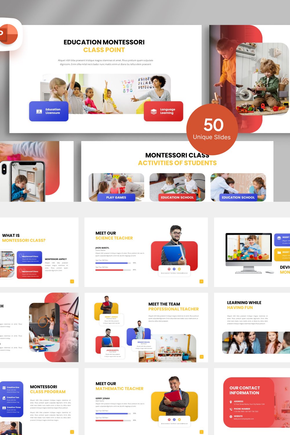 Professional Montessori Class Presentation Template