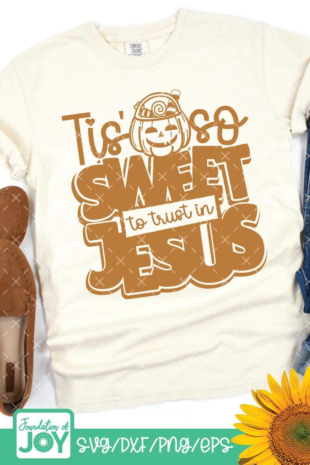 Tis so sweet to trust in Jesus svg, Kids Halloween design