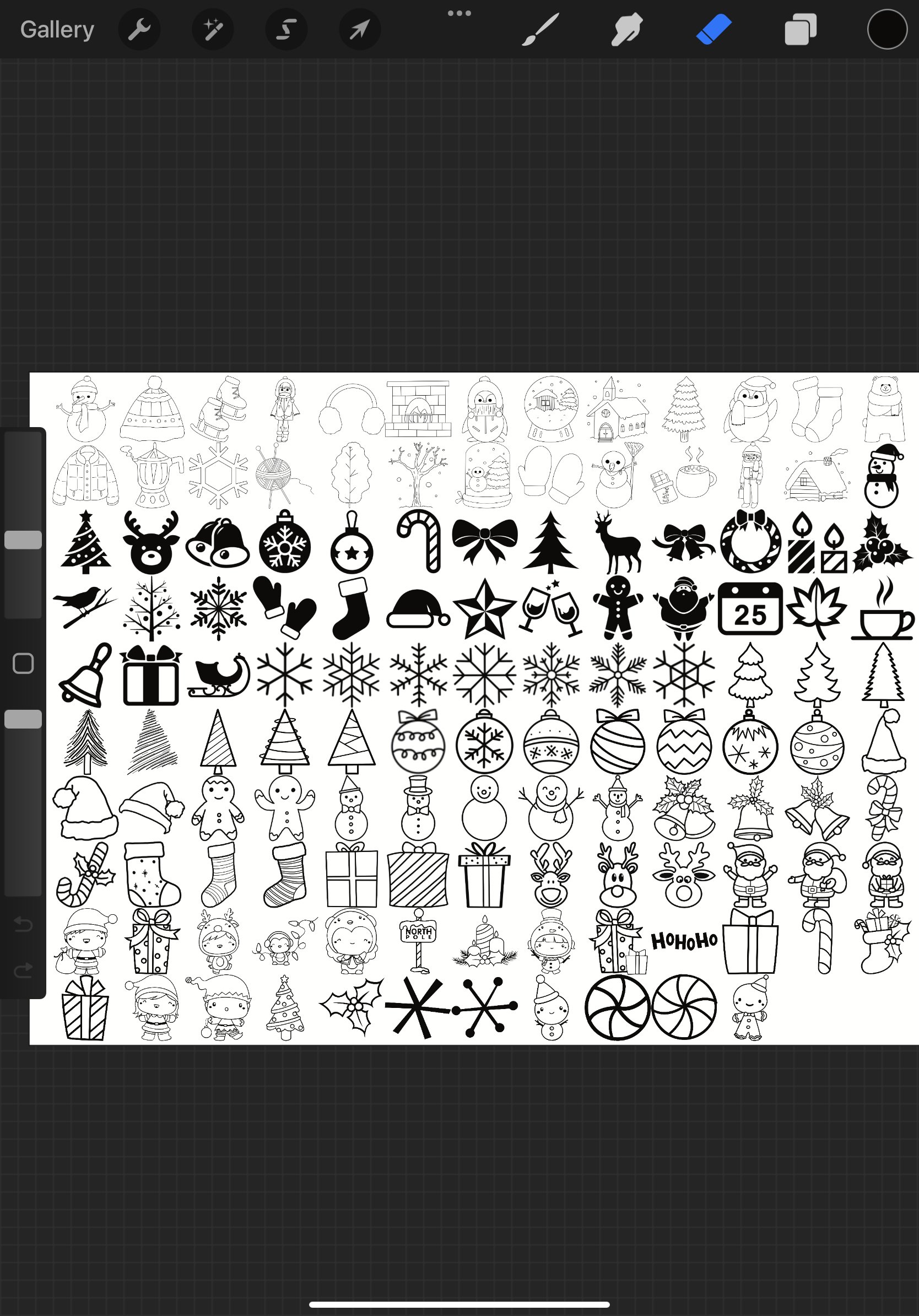 Christmas Elements Procreate Brush Stamps Sets (2286854)