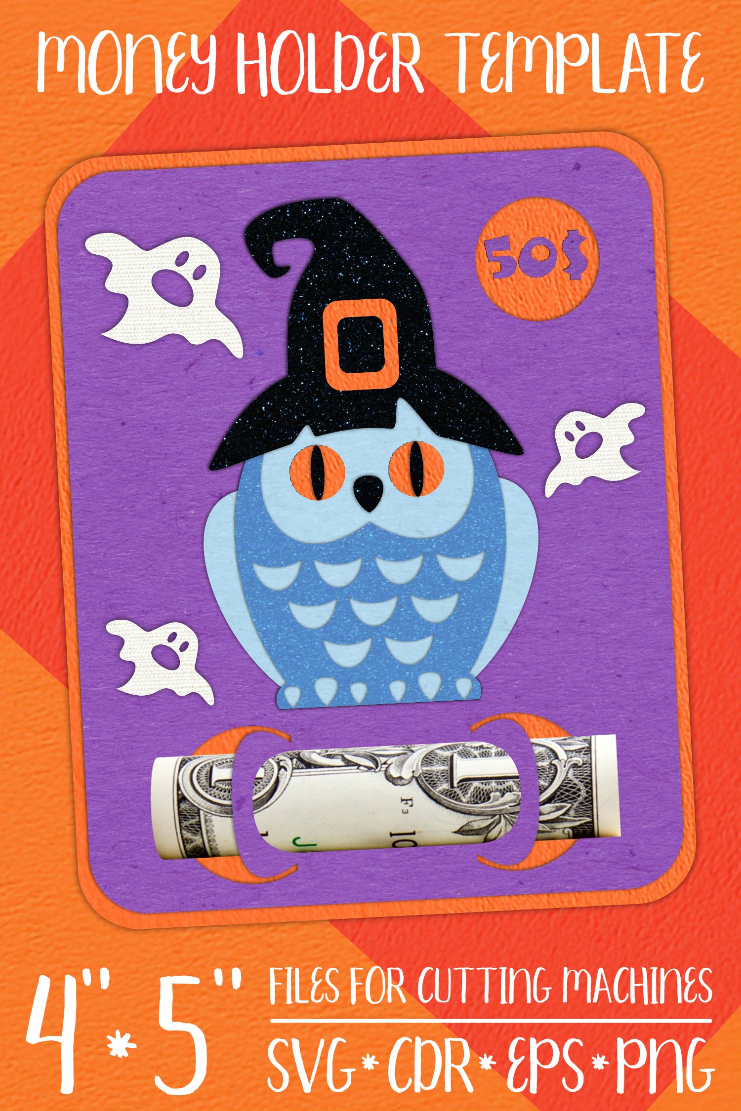 Owl Halloween Card | Money Holder Template