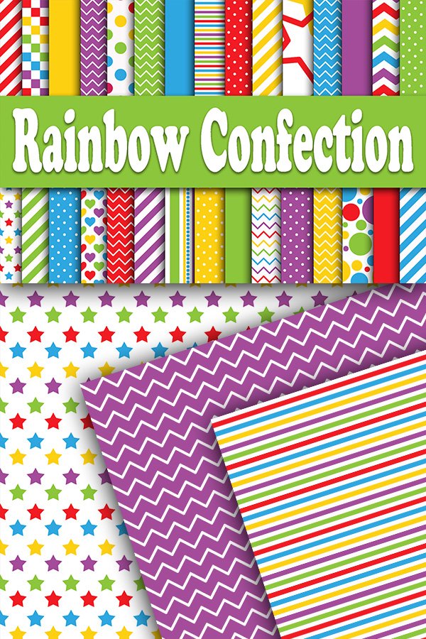 Rainbow Confection Digital Paper (37524)
