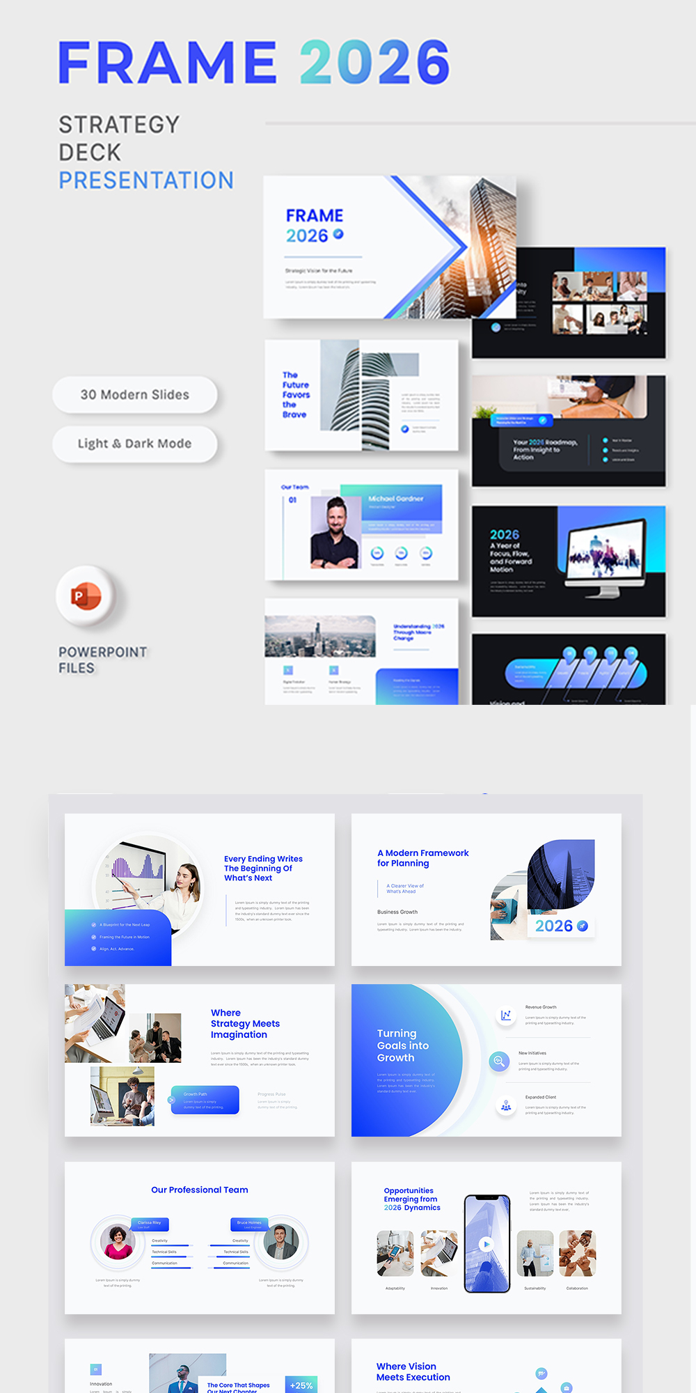 Frame 2026 - Strategy Deck PowerPoint Template