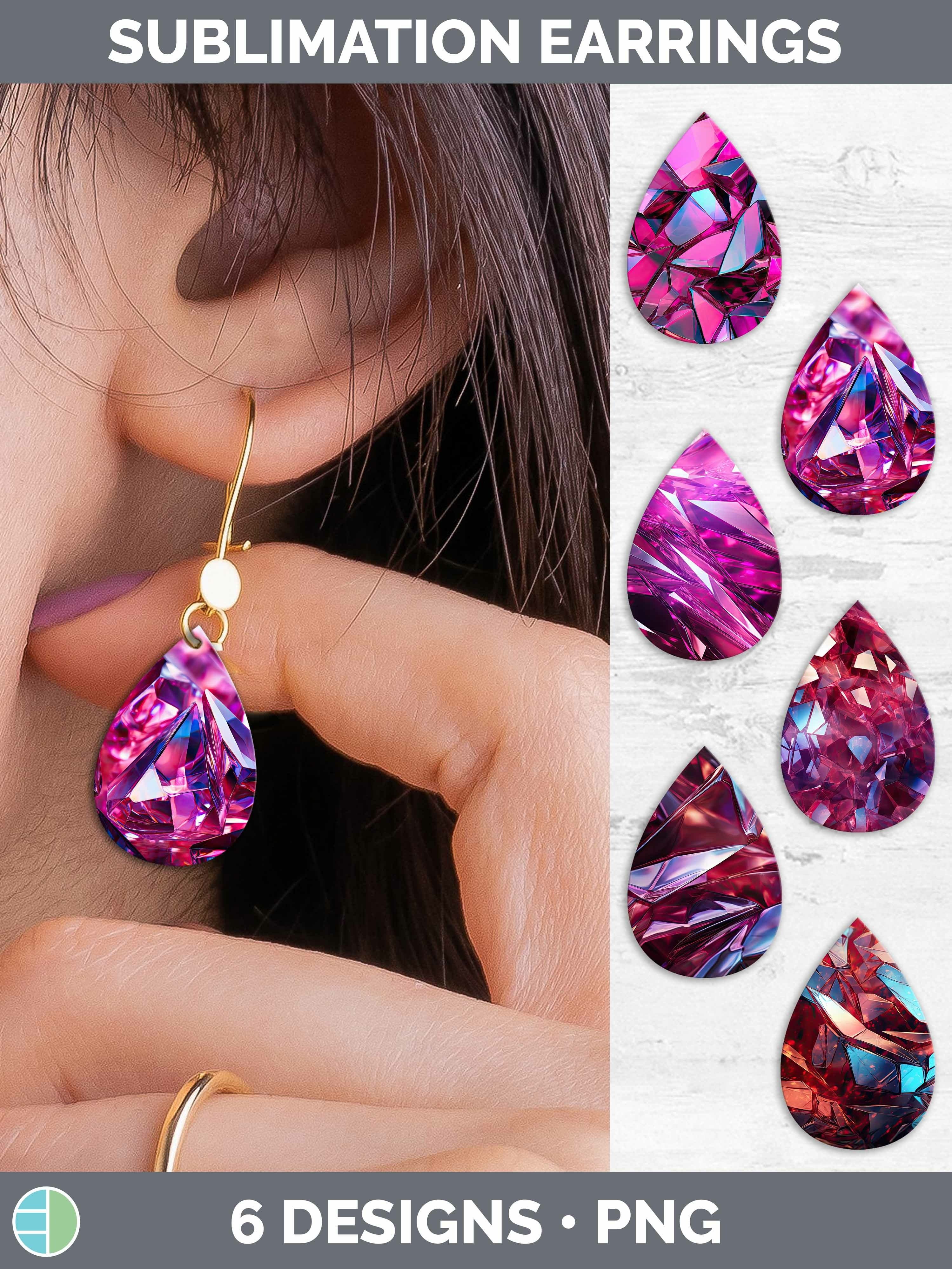 Holographic Berry Teardrop Earrings | Bundle Earrings Desig