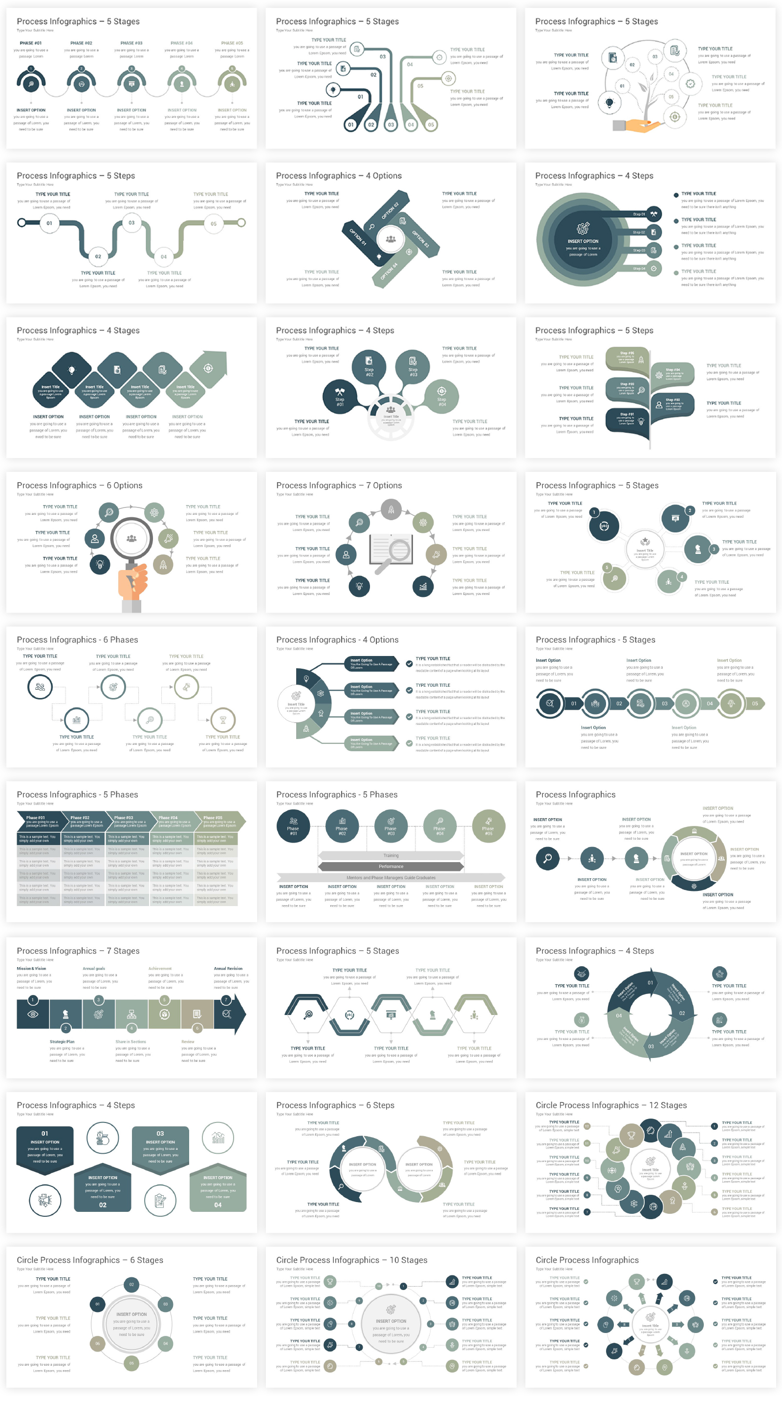 Process Infographics PowerPoint Templates