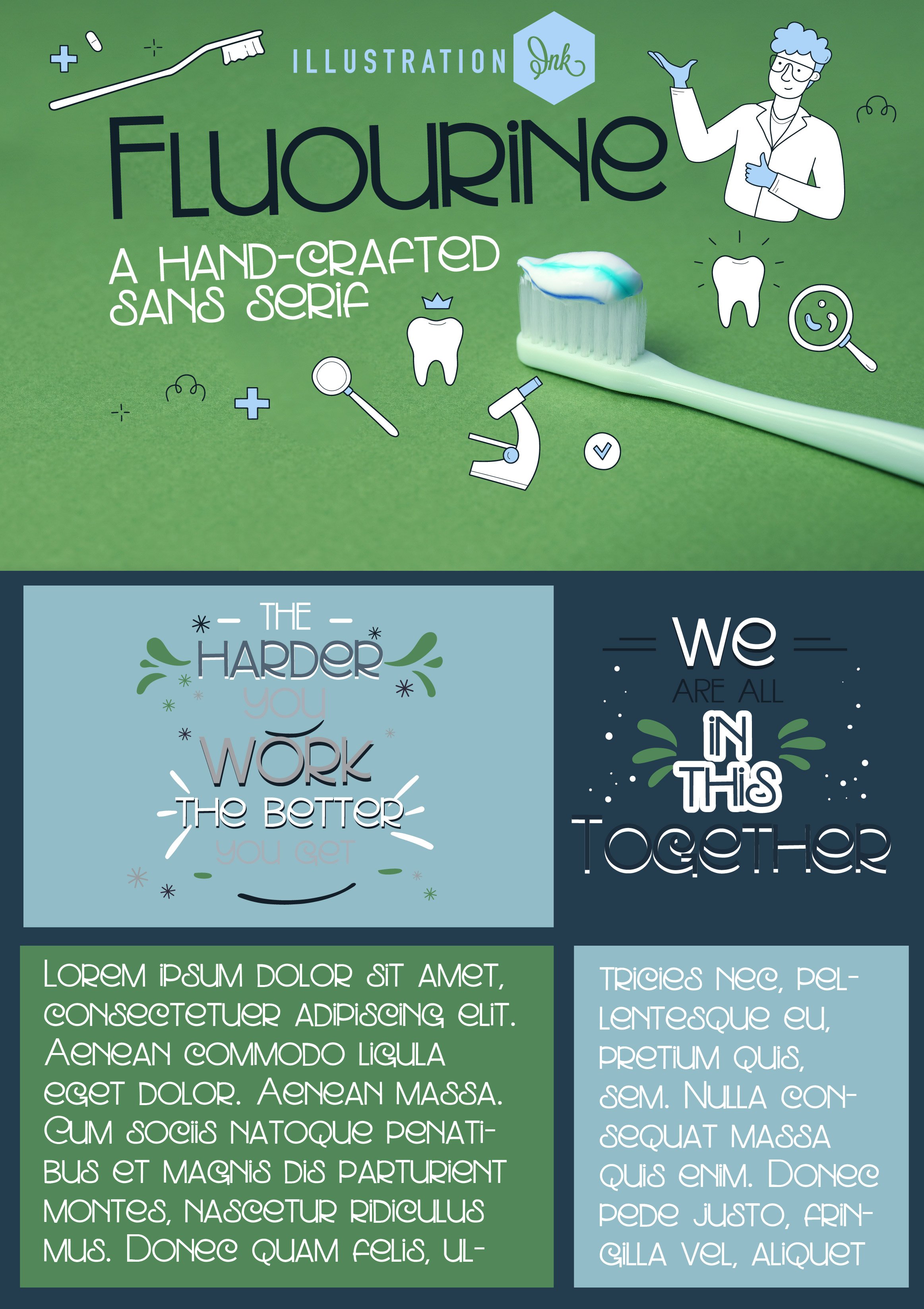 Handcrafted sans serif font