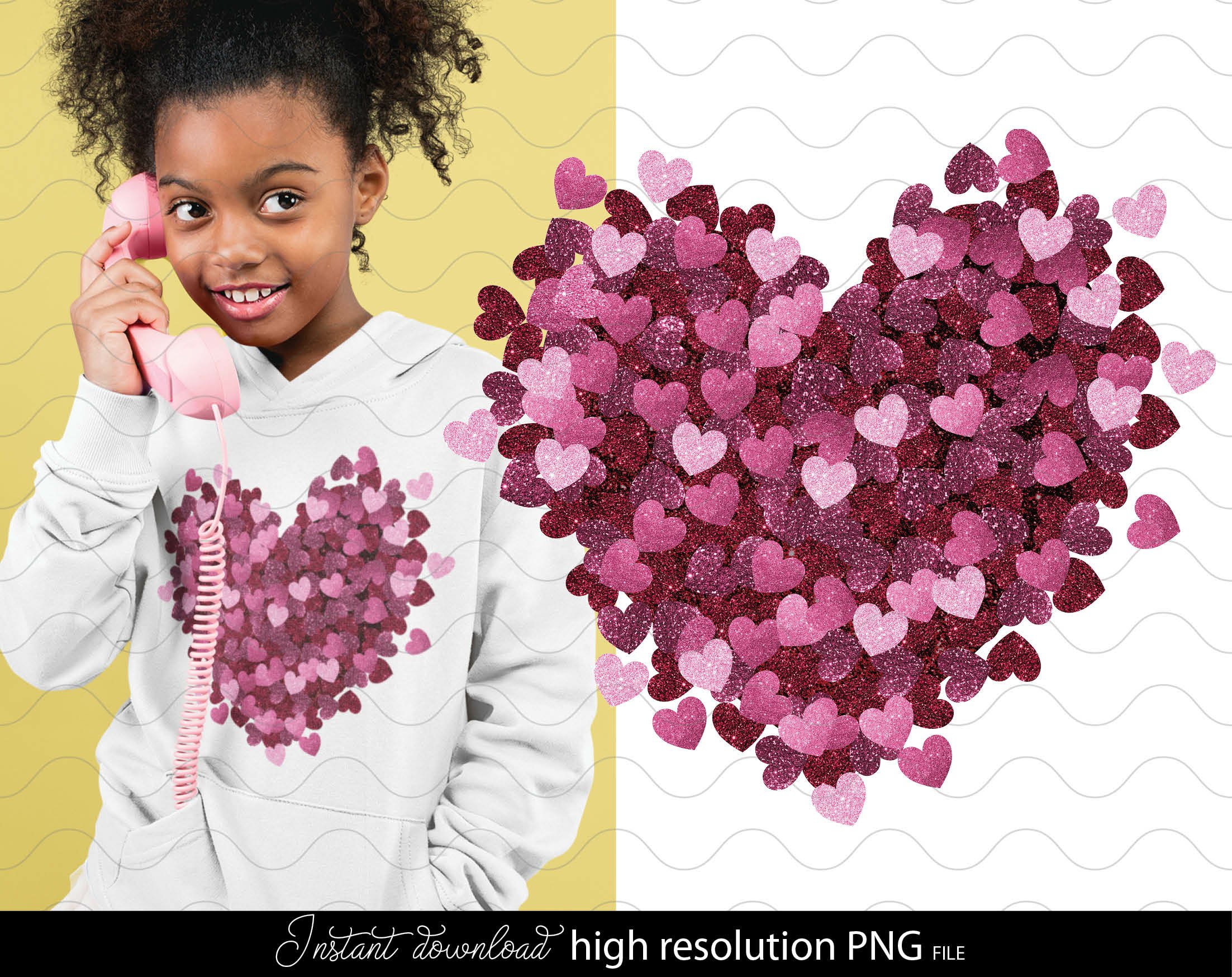 Valentines Heart PNG, Valentines Sublimation PNG, Heart PNG