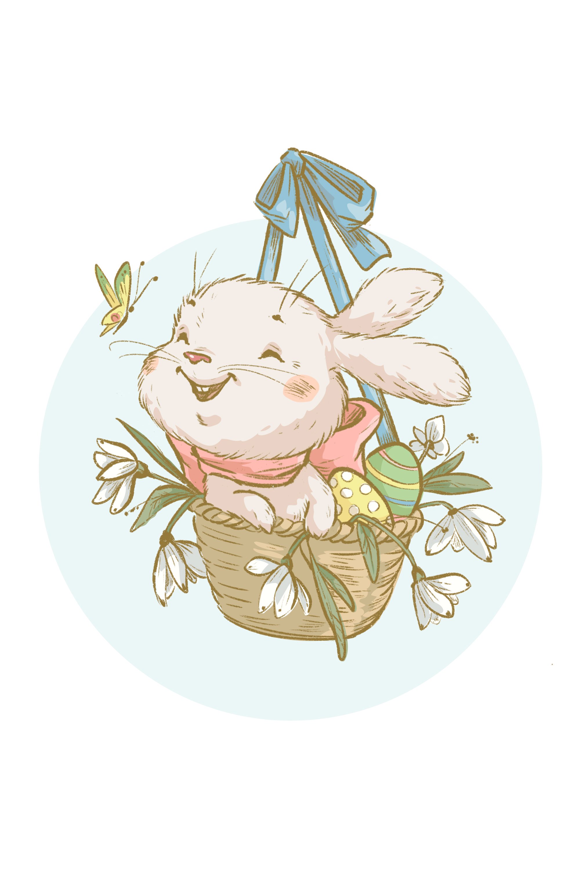 Happy Easter sublimation design cute bunny PNG