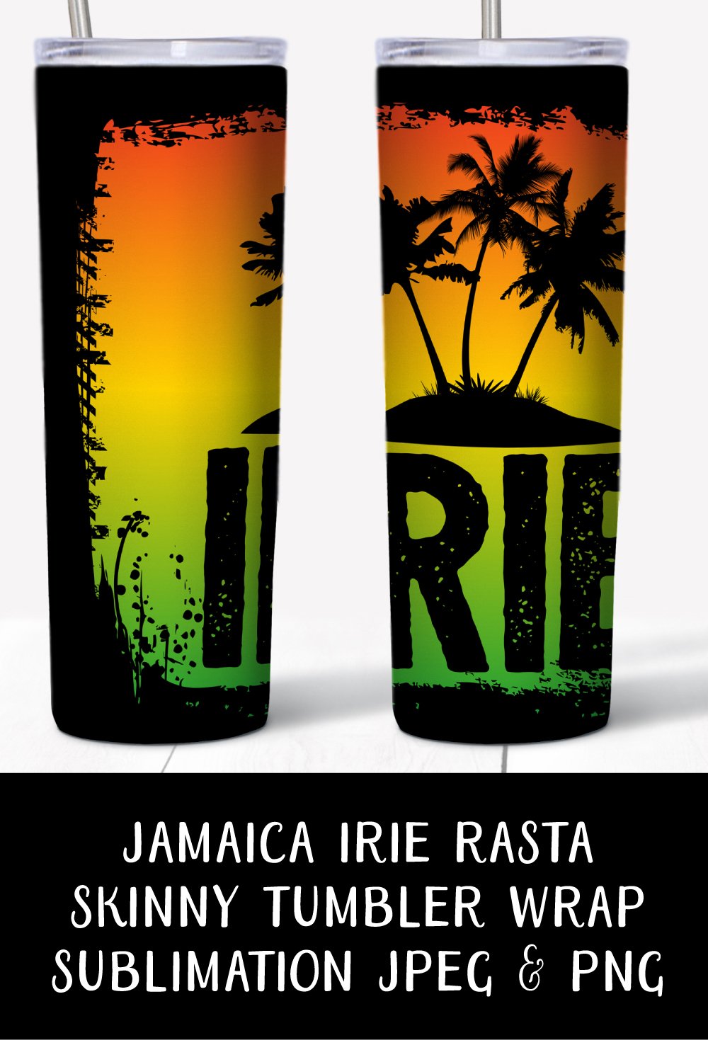 Jamaica Irie Tumbler Wrap Rasta Tumbler Sublimation Wrap