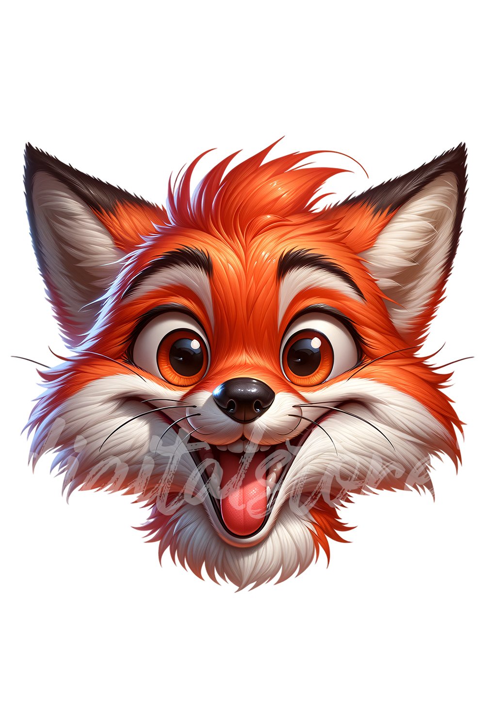 Funny Quirky Fox Clipart Sublimation PNG (3589728)