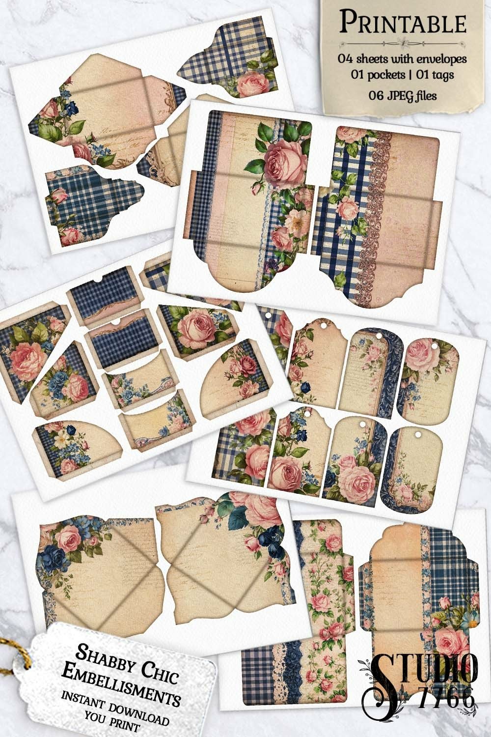 Floral Shabby Chic Junk Journal Kit (4269103)