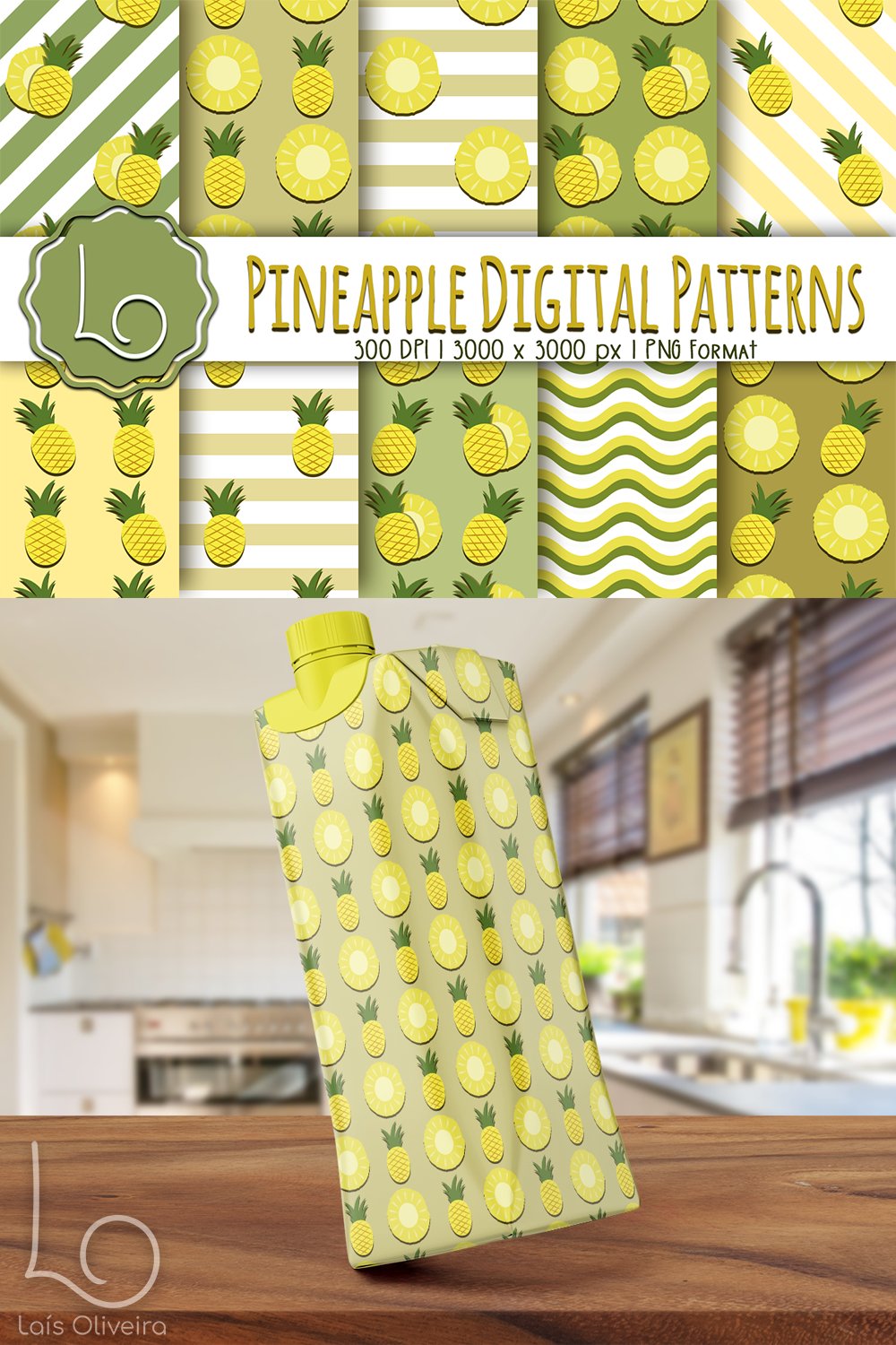 10 Pineapple Digital Patterns