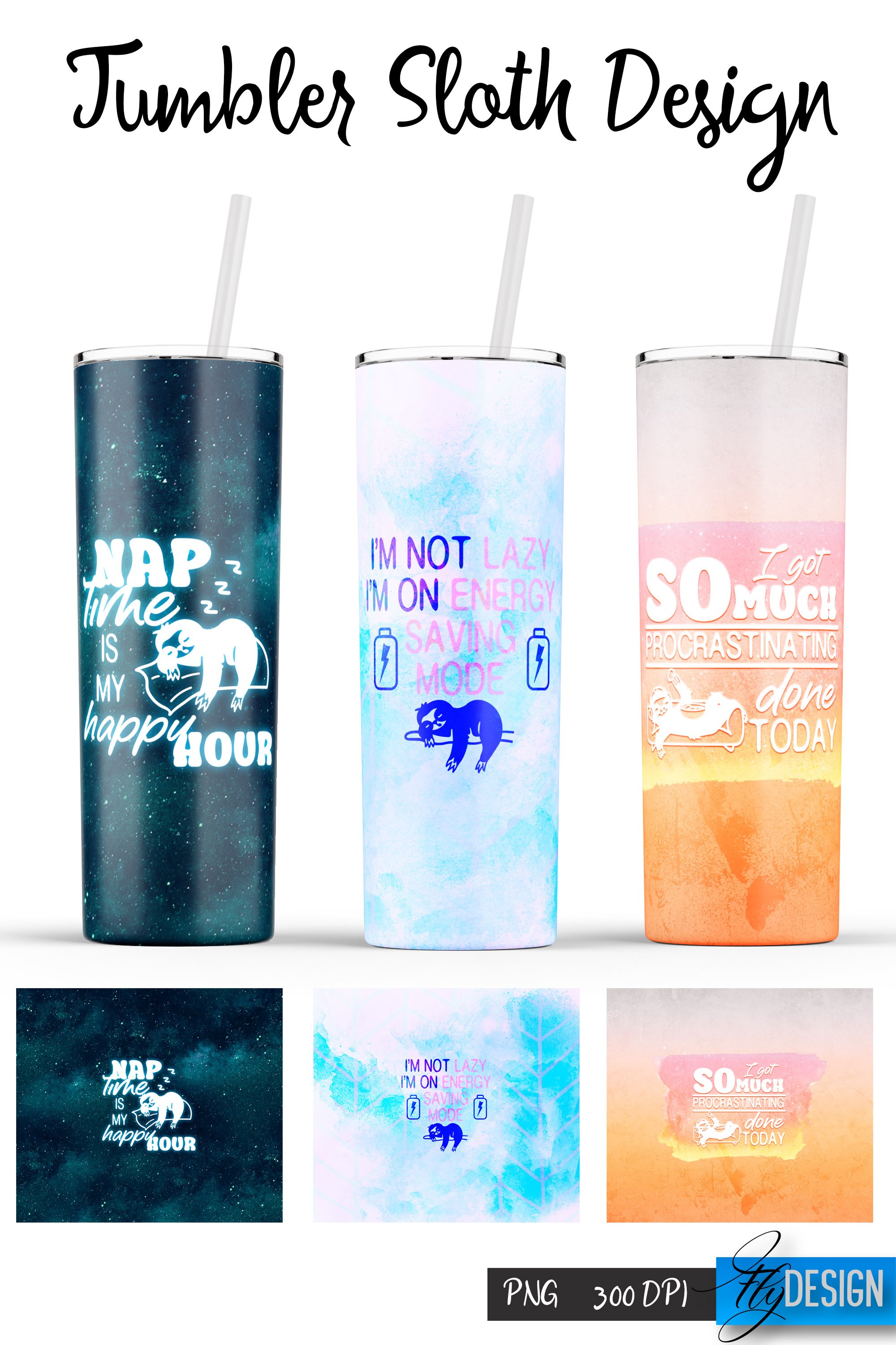 Sloth Tumblers | 20 Oz Tumbler Wrap Template | (3048196)