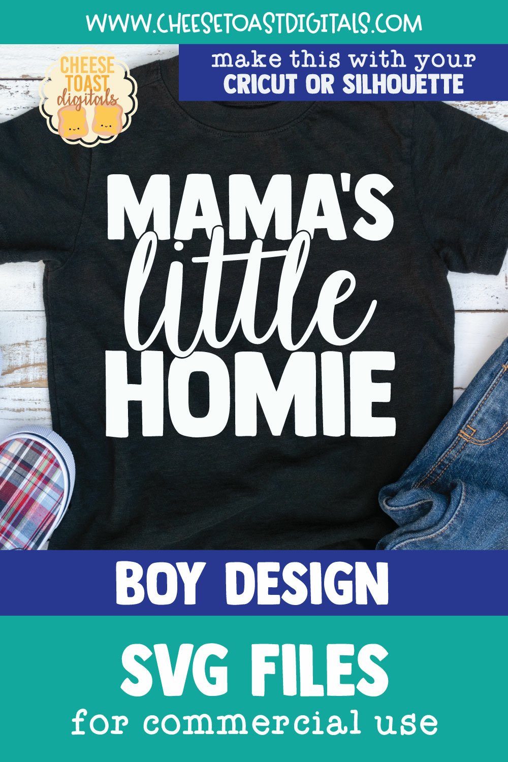 Mama's Little Homie SVG Boy SVG Quotes for Shirts