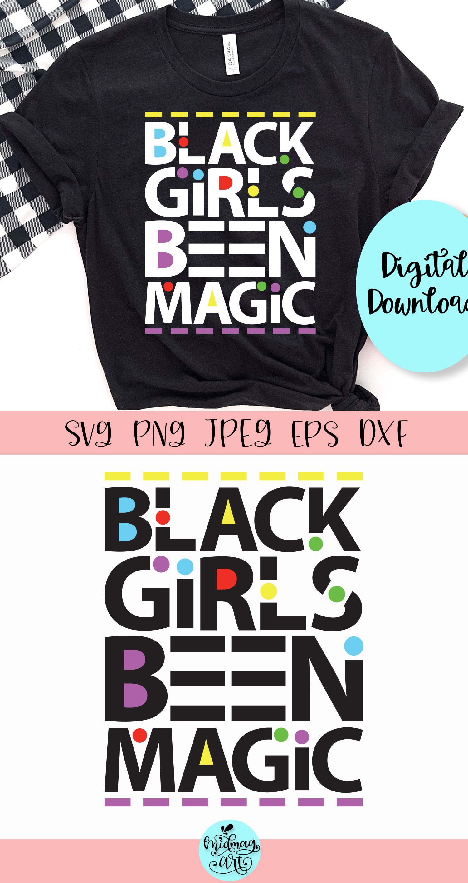 Black girls been magic svg, melanin svg