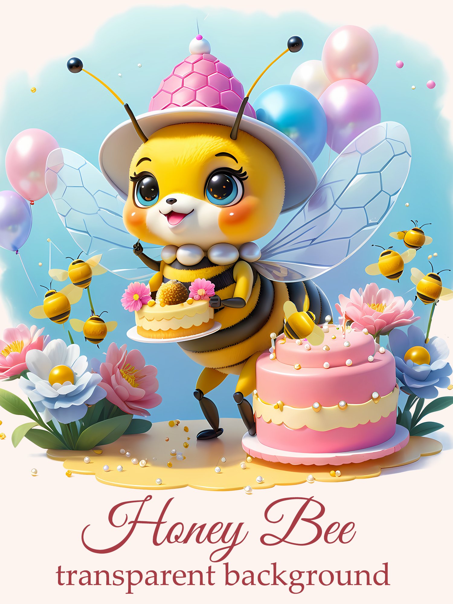 Bumble Honey Bee Clipart, Cute Cartoon, Baby Shower, Png