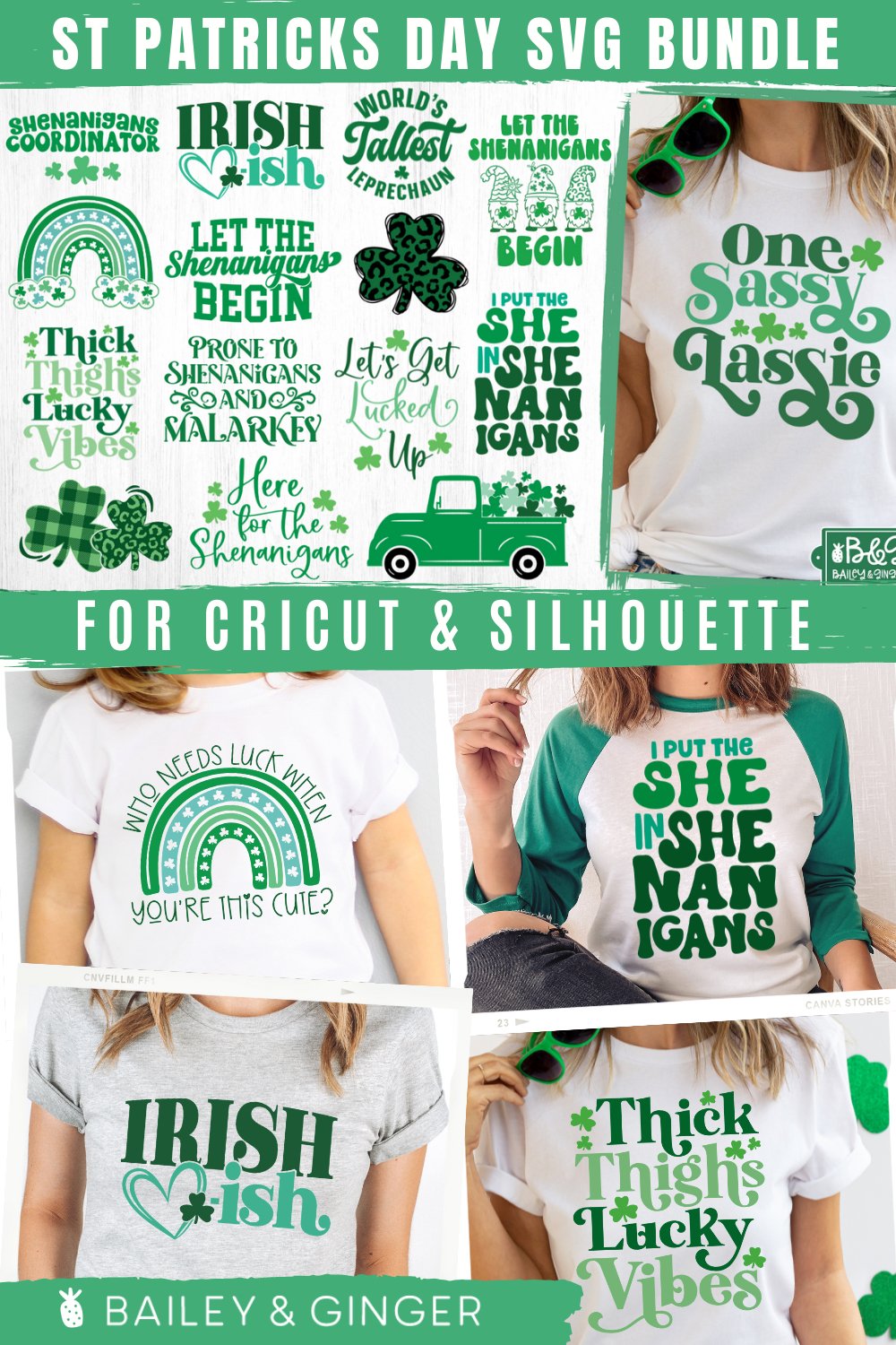 St Patricks Day SVG Bundle - Cut Files For T Shirts