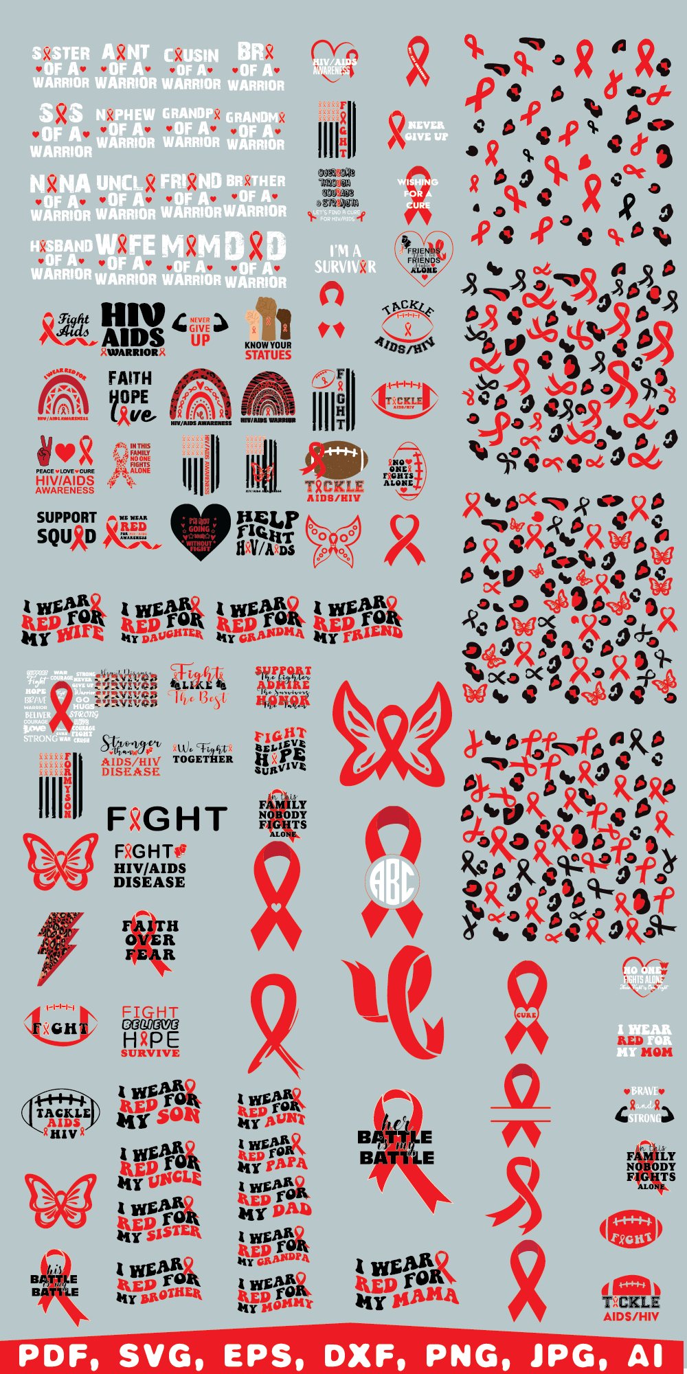 HIV AIDS AWARENESS SVG, Red ribbon svg